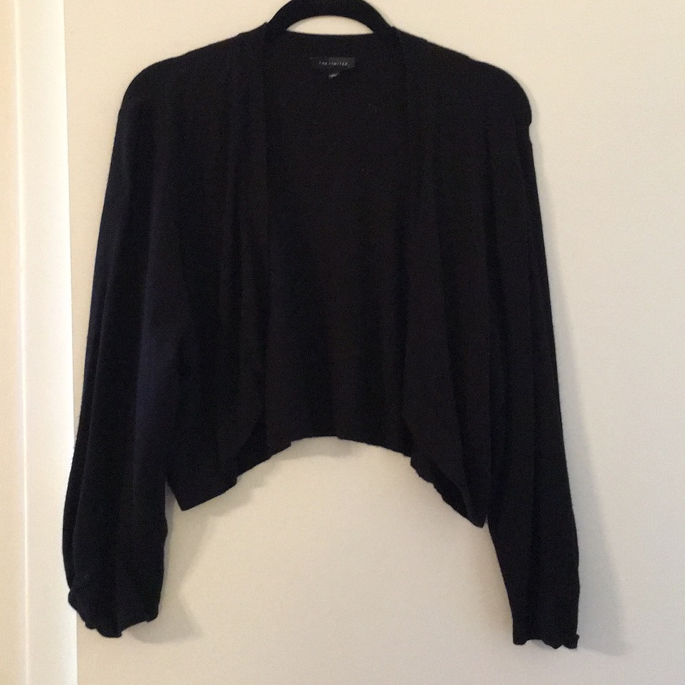 The Limited Black Cropped Bolero Cardigan